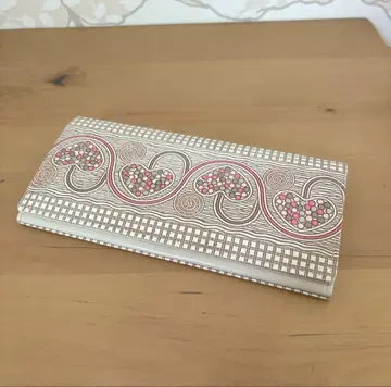 분코야 오제키 장지갑 실버 하트 모카 핑크 미사용 새상품