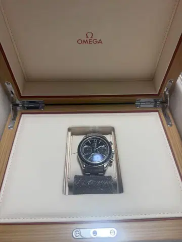 OMEGA 스테인리스 스틸 블랙 다이얼 시계