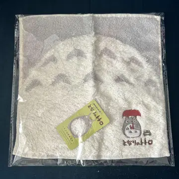 토토로 자수 타월 화이트 MARUSHIN