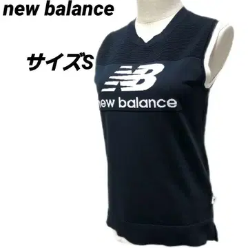 new balance 슬리브리스 셔츠 니트 네이비