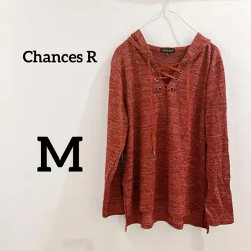 Chances R [ M ] 레드 후드 부착 후디 빨간색 후드티