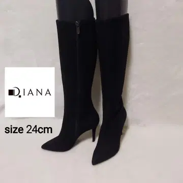 (새상품) DIANA 스웨이드 스틸레토 롱 부츠 24