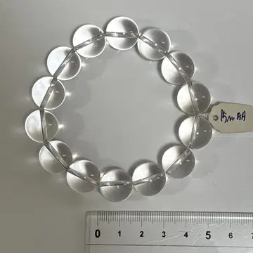 브라질산 천연 수정 빅볼 15mm 팔찌 새상품