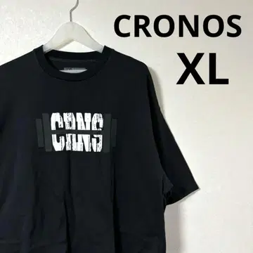 CRONOS 크로노스 티셔츠 로고 프린트 블랙 XL