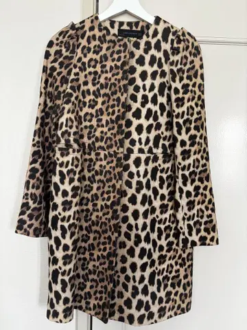 ZARA WOMAN 레오파드 무늬 테일러드 자켓 M