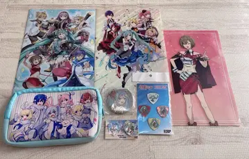 하츠네 미쿠 보컬로이드 유키 미쿠 클리어 파일 파우치 피크 캔뱃지