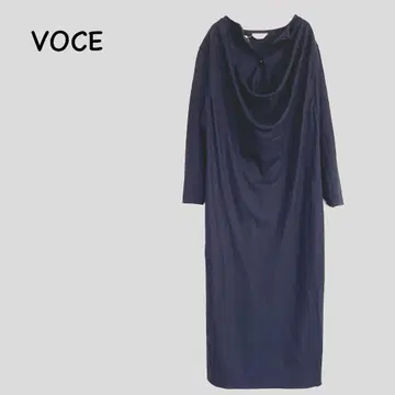보체 드레이프 롱 원피스 엘레강트 블랙 L