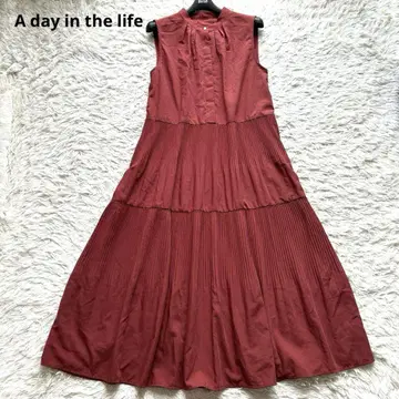 a day in the life 플리츠 티어드 원피스