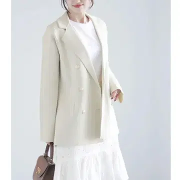 Te chichi 25SS 밀라노 리브 더블 자켓 골드 버튼 베이지