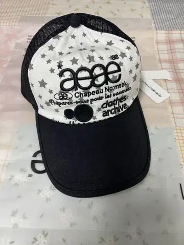 [ 새상품 ] aeae 별 패턴 로고 야구 모자