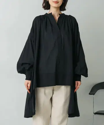 코튼 양류 불규칙 튜닉