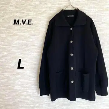 M.V.E. 긴팔 니트 가디건 [ L ] 울 깔끔한 엘레강트 0209