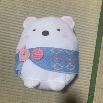 스미코구라시 시로쿠마 봉제 인형 느긋한 캠핑 제일복권 약 30cm
