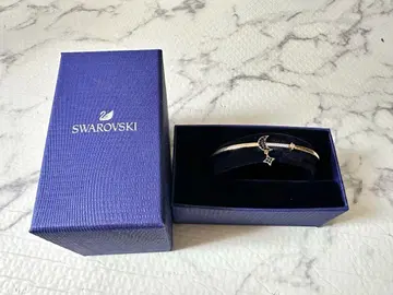 Swarovski 핑크 골드 팔찌 달과 별