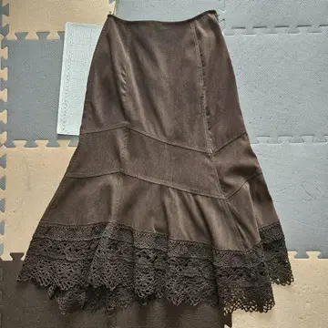 레스트로즈 LEST ROSE 스웨이드풍 롱 스커트