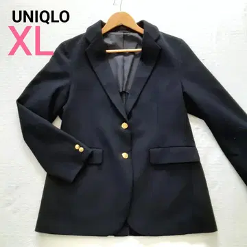 UNIQLO 테일러드 자켓 네이비 골드 버튼 XL 가을/겨울 울