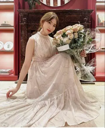 정품 herlipto Tulip Chiffon Long Dress