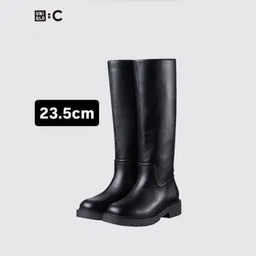 [ UNIQLO:C ] 네이비 필 터치 롱 부츠 23.5cm