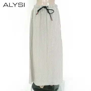 새상품 알리시 ALYSI 롱 스커트 42 ESK689 L 사이즈 이탈리아