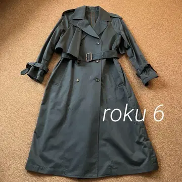 6(ROKU) 록 빅 트렌치 코트 롱 코트 36