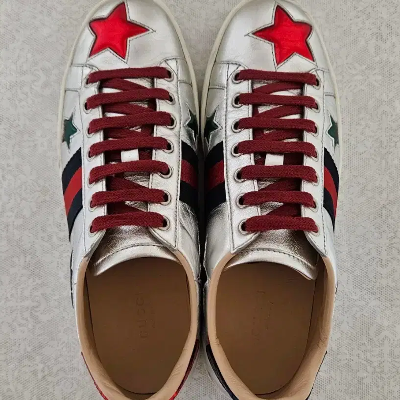 Gucci Ace Sneakers Silver