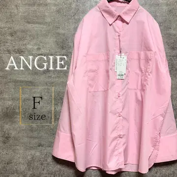 [ ANGIE ] 와이드 커프스 빅 셔츠 레귤러 카라 / 택 포함 새상품