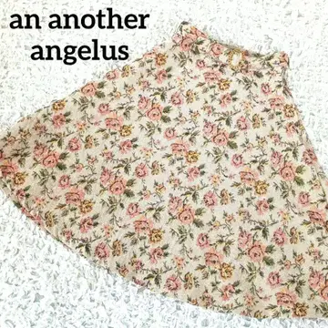 an anotherangelus 꽃무늬 플레어 스커트 고블랑 자카드