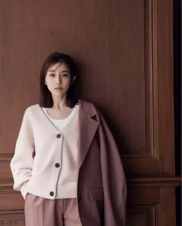 CLANE VNECK BACK LONG KNIT CARDIGAN
