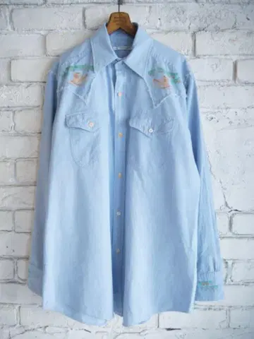 MAATEE&SONS 25SS 웨스턴 샴브레이 프린트 사이즈 2