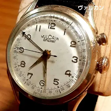 발칸 크리켓 알람 골드 수동 와인딩 남성용 손목시계 작동품