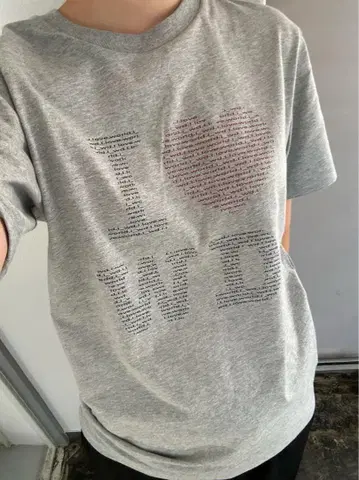 I WD 그레이 T셔츠