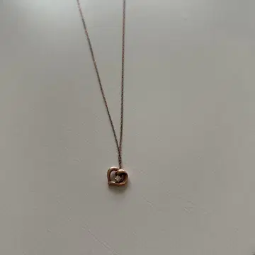 하트 모양 로즈 골드 목걸이