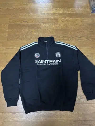 SAINTPAIN 블랙 하프 지퍼 트레이닝복 L