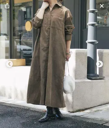 [ 미사용 ] 앤디콜 코듀로이 원피스
