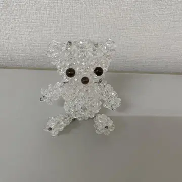 크리스탈 비즈 곰 키링