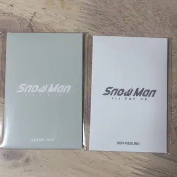 [ 새상품 ] SnowMan 팝업 포토 카드 메구로 렌