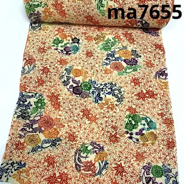 ma4655 코몬 크레이프 원단 옷감 홍형? 순수 실크 기모노 원단 4