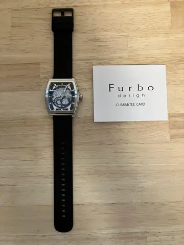 Furbo F2502 토노 스켈레톤 자동 와인딩 손목시계 실리콘 밴드