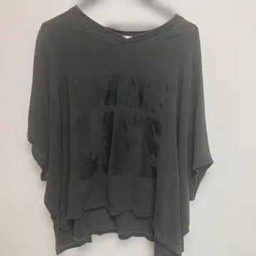 LASUD 그레이 V넥 T셔츠