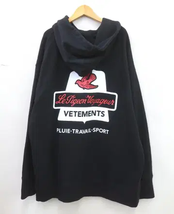 미사용 Le Pigeon Voyageur 백 프린트 후디 후드티
