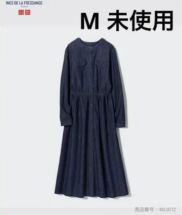 유니클로 이네스 데님 원피스 M 미사용
