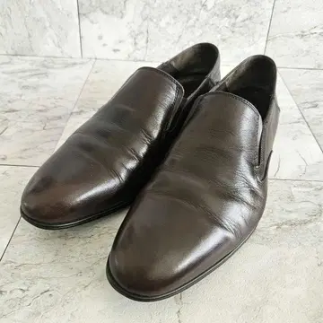 stefanorossi 슬립온 로퍼 다크 브라운 천연 가죽 26cm