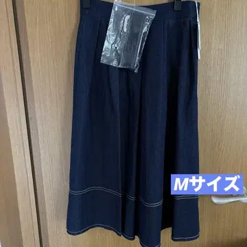 tiaclasse 데님 턱 플레어 스커트 M 사이즈