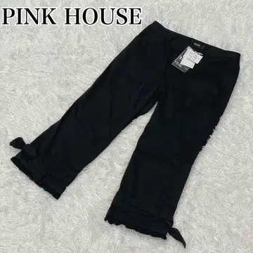 [ 새상품 ] PINK HOUSE 리본 레이스 팬츠 숏 기장 블랙