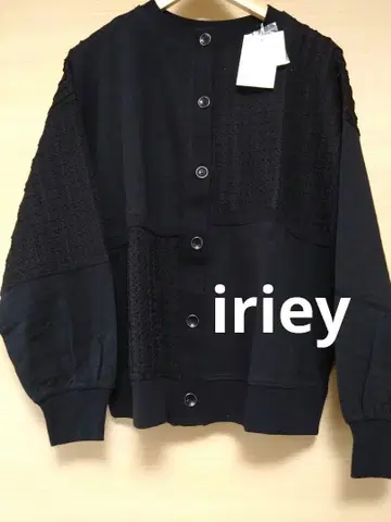 iriey 페어 소재 블록 절개 2way 가디건 F