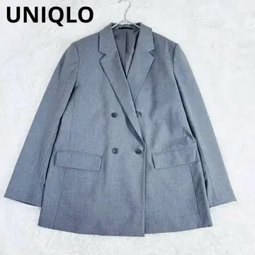 639 새상품급 UNIQLO 유니클로 여성용 더블 자켓 그레이