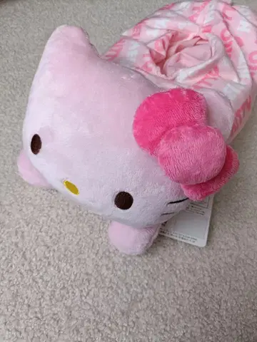 새상품 키티 티슈 케이스 로고 핑크 계열
