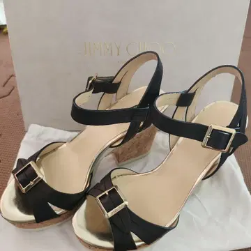 JIMMY CHOO 블랙 하이힐 샌들