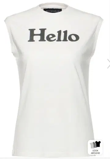 매디슨 블루 MADISONBLUE 슬리브리스 T셔츠 Hello