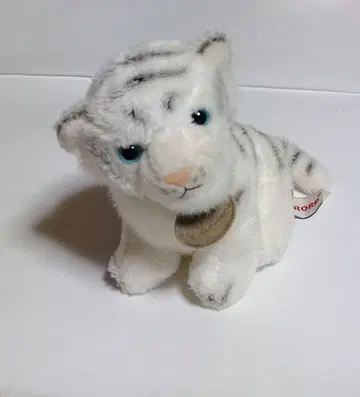 [ 레트로 ] 화이트 타이거 봉제 인형 마스코트 볼체인